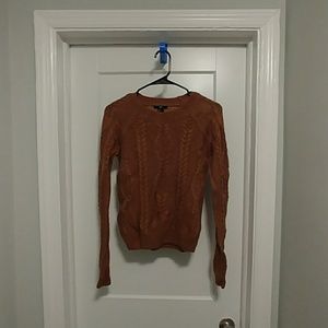 H&M Copper Cable Knit Braided Style Sweater